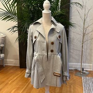 G.E.T Gray Trench coat Size XS
